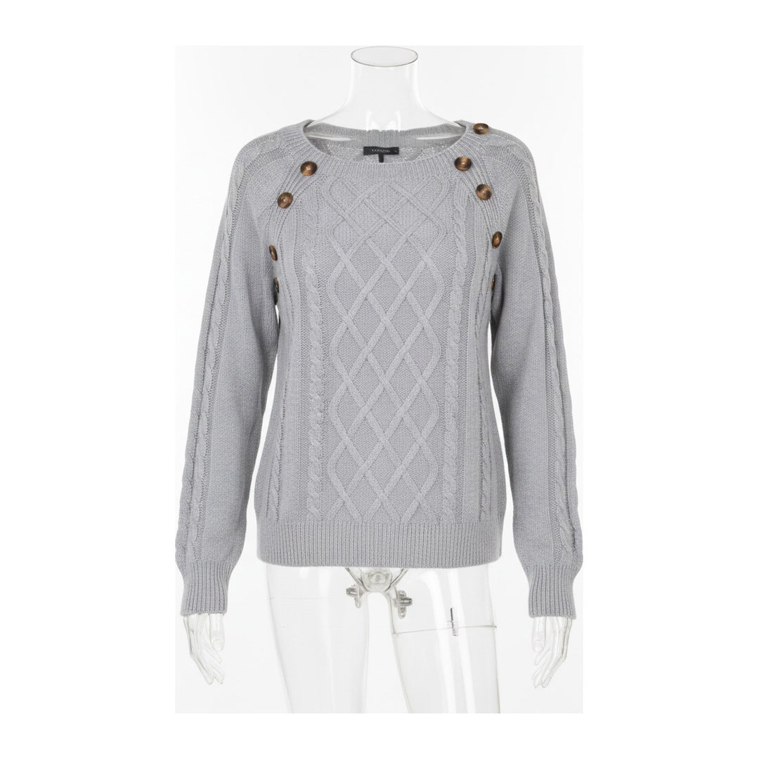 Gem – Pullover Damen in grau – Vorderansicht