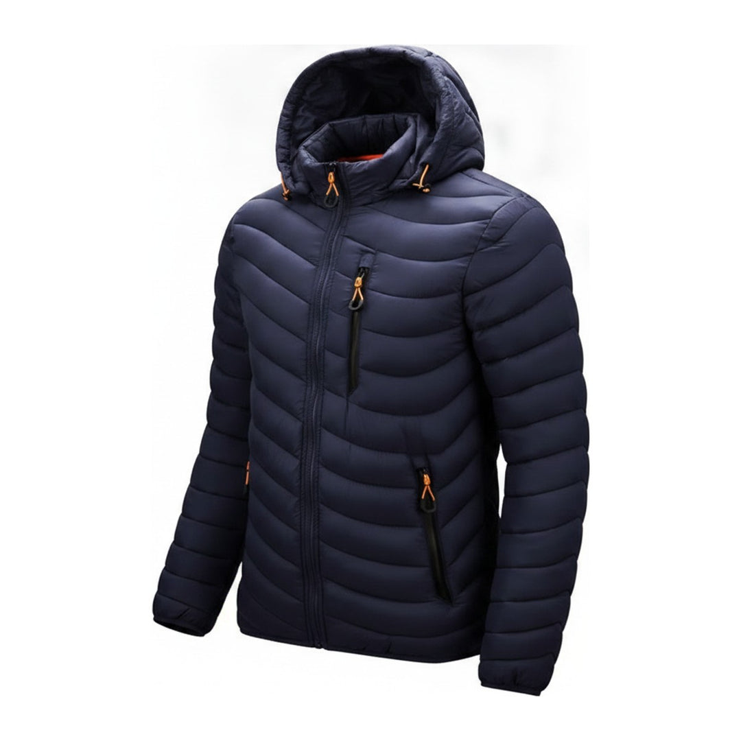 Lion – Steppjacken Herren in navy – Seitenansicht