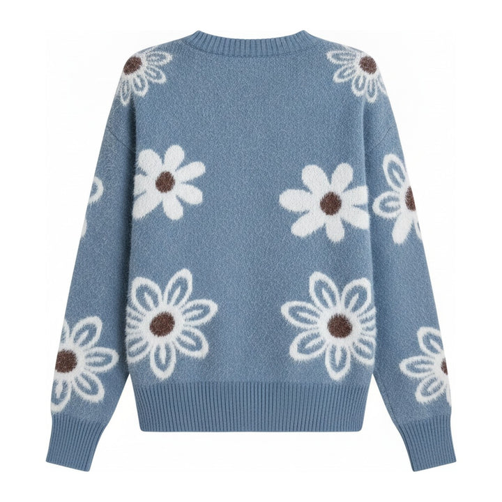 Cilly – Pullover Damen in blau – Rückansicht