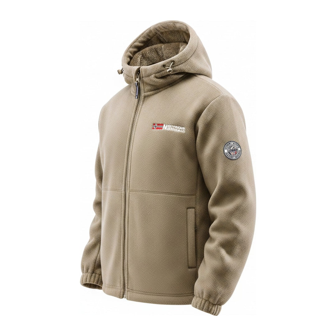 Nord – Fleecejacken Herren in khaki – Seitenansicht