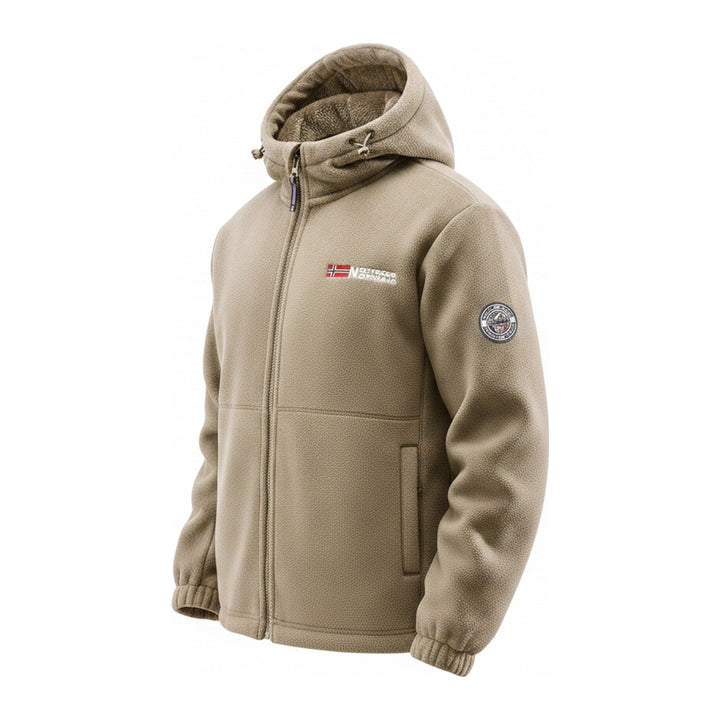 Nord – Fleecejacken Herren in khaki – Seitenansicht