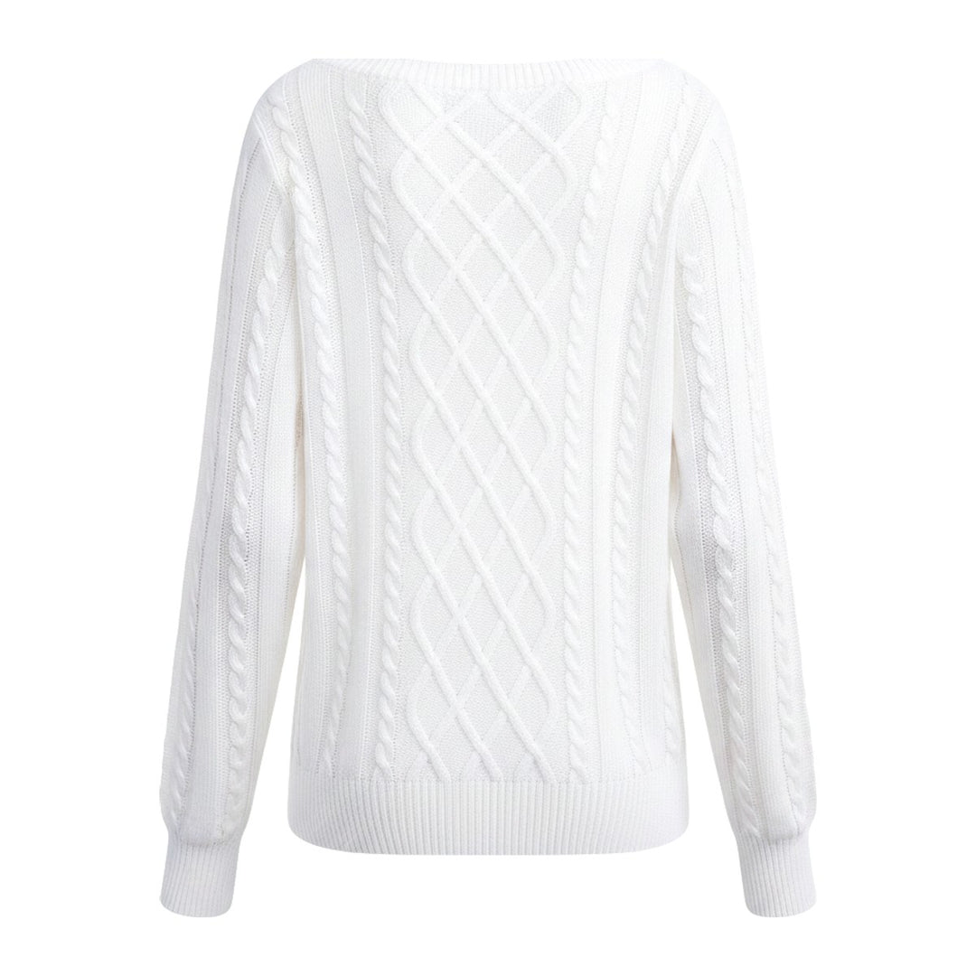 Gem – Pullover Damen in weiss – Rückansicht