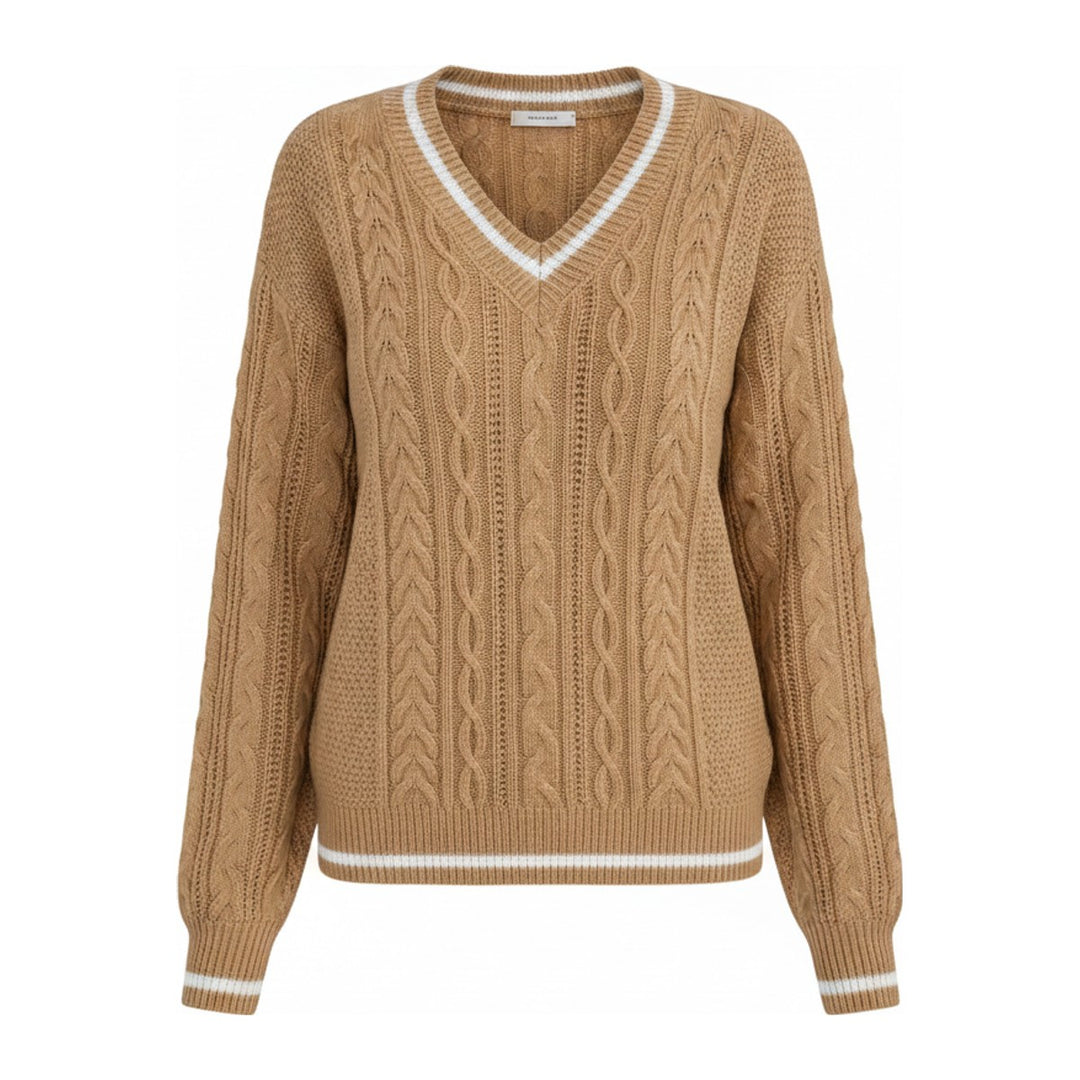 Kor – Pullover Damen in khaki – Vorderansicht