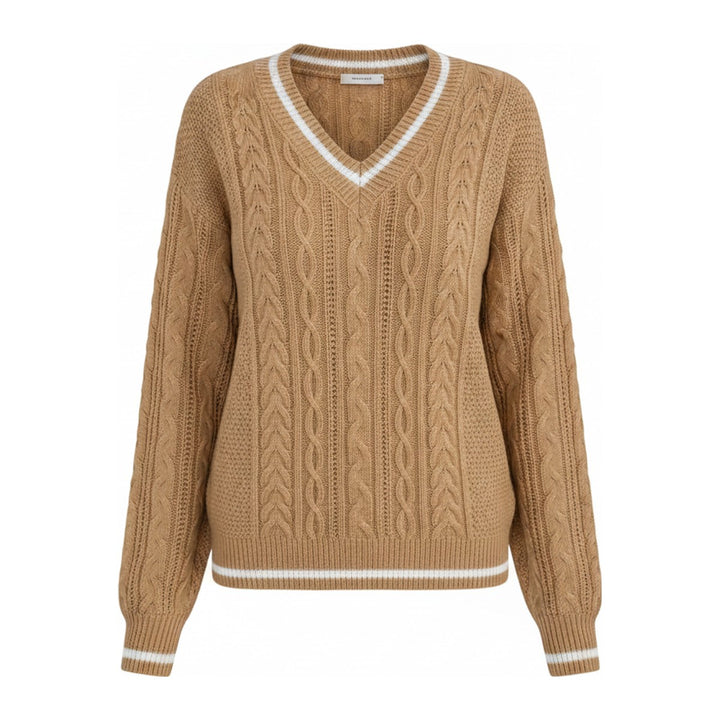 Kor – Pullover Damen in khaki – Vorderansicht