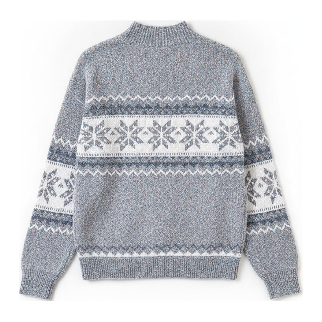 Nia – Pullover Damen in grau – Rückansicht