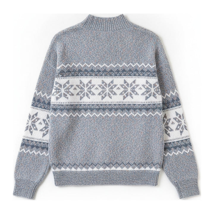 Nia – Pullover Damen in grau – Rückansicht