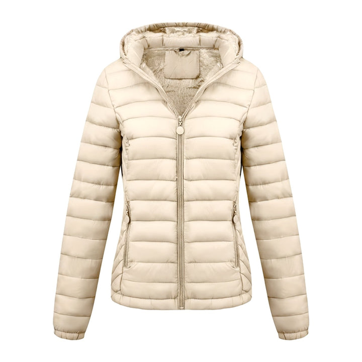 Kaja – Steppjacken Damen in beige – Vorderansicht
