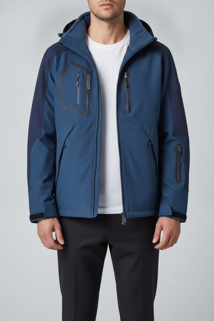 Skijacke Raincoat – Windbreaker Herren in blau – am Model getragen