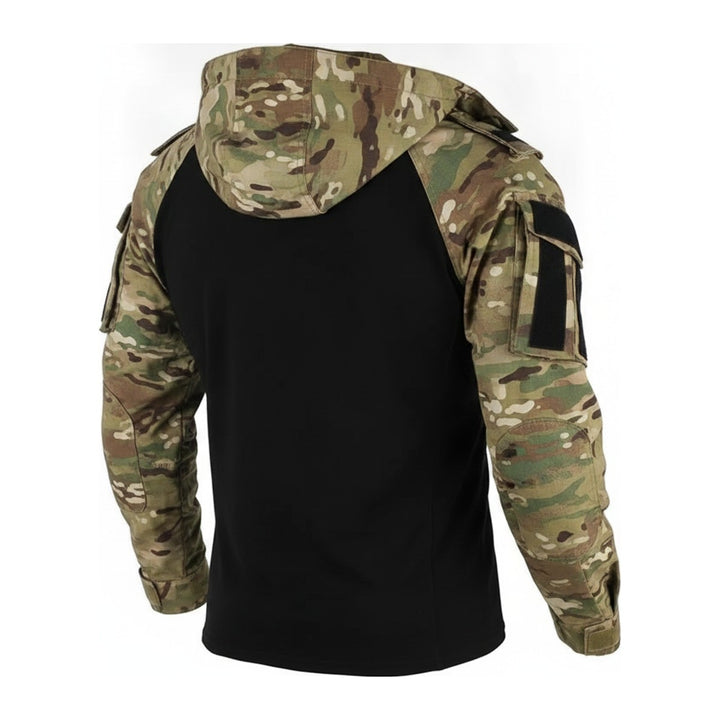 Taktische – Zip-Hoodies Herren in camouflage – Rückansicht