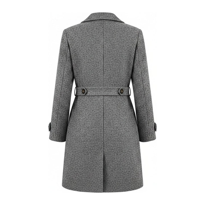 Tweed – Trenchcoats Damen in grau – Rückansicht