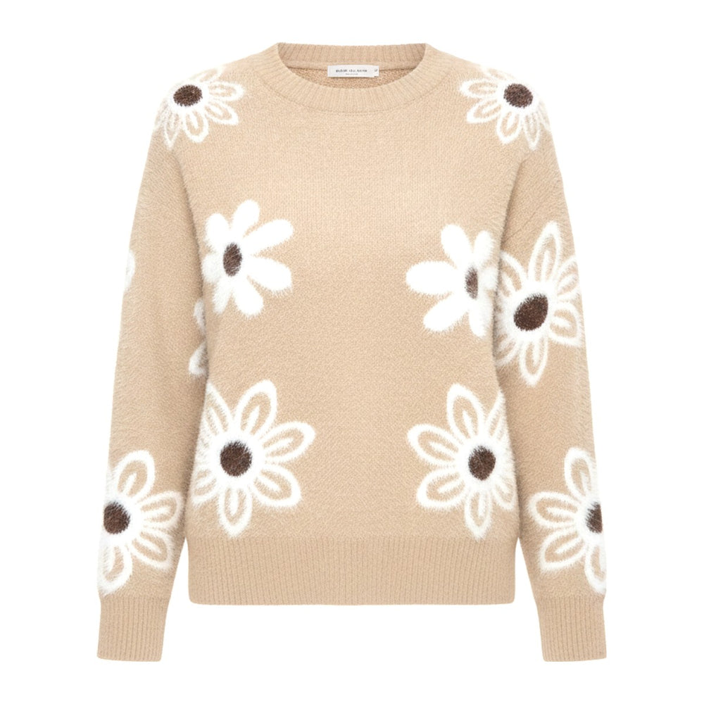 Cilly – Pullover Damen in beige – Vorderansicht