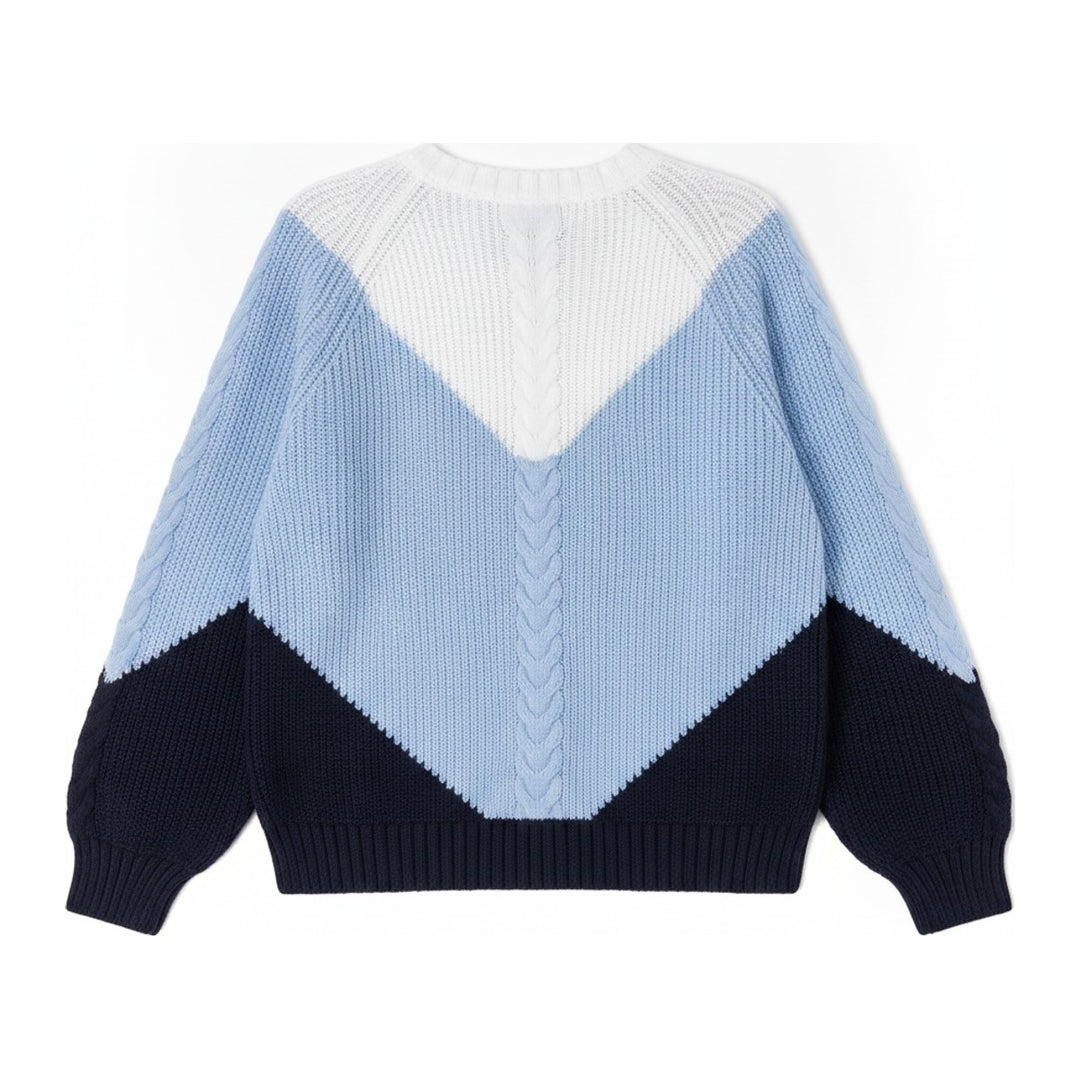 Hes – Pullover Damen in blau – Rückansicht