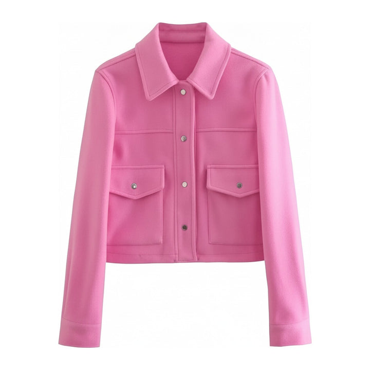 Fly – Kurze Jacken Damen in rosa – Vorderansicht