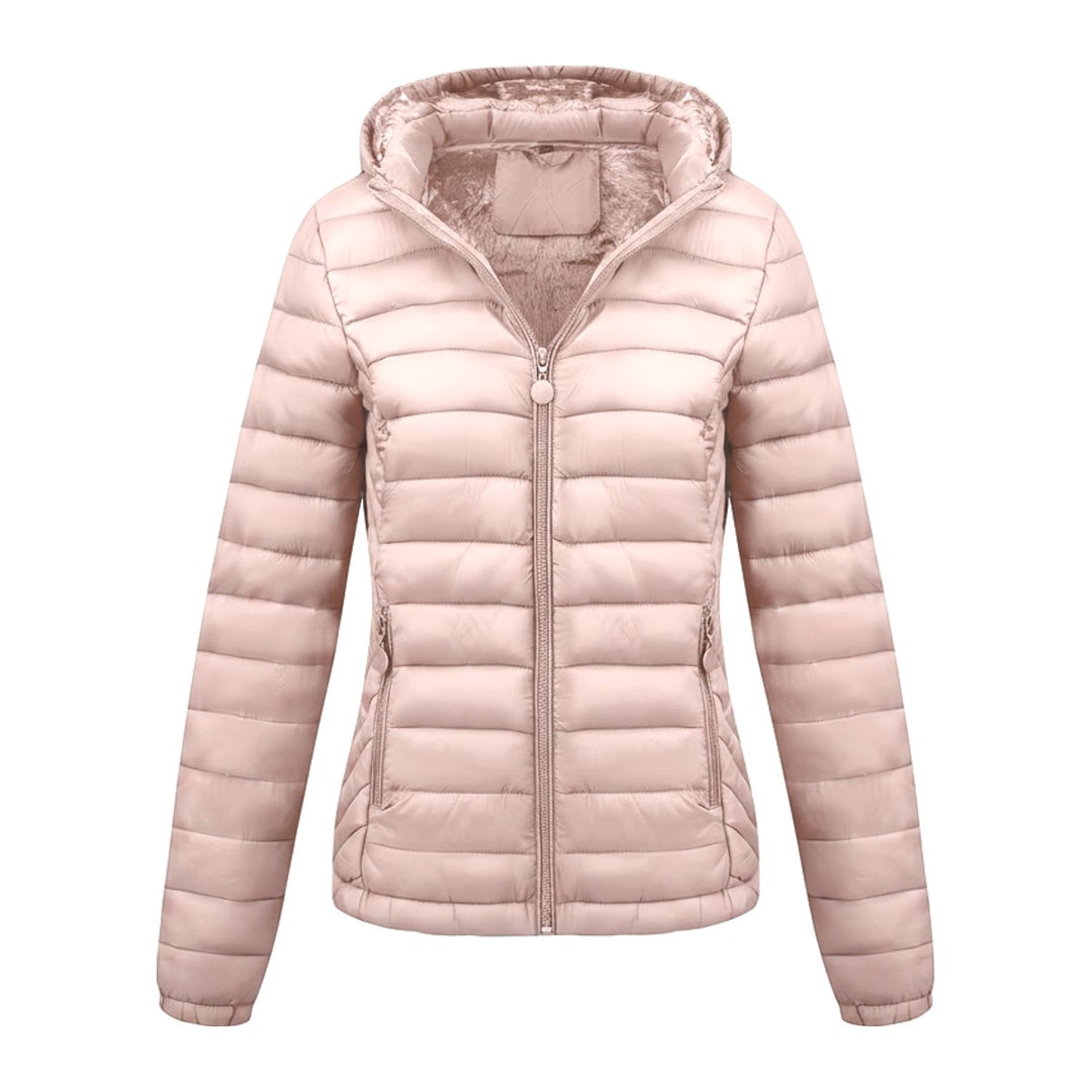 Kaja – Steppjacken Damen in rosa – Vorderansicht