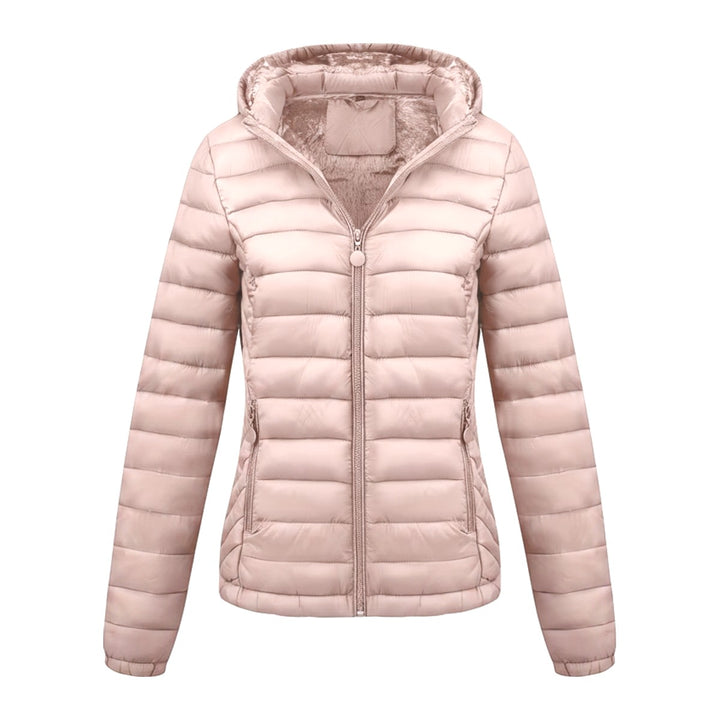 Kaja – Steppjacken Damen in rosa – Vorderansicht