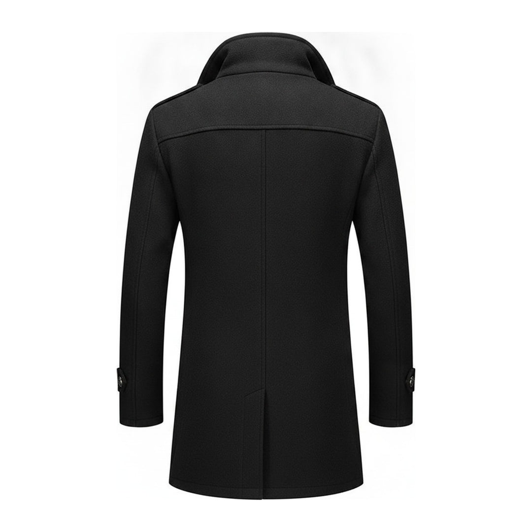Tom – Dufflecoats Herren in schwarz – Rückansicht