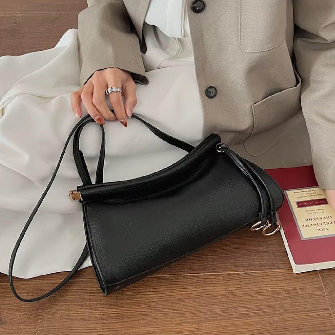 Alma – Vintage Damen Schultertasche mit Bügelverschluss - Luftfreiheit
