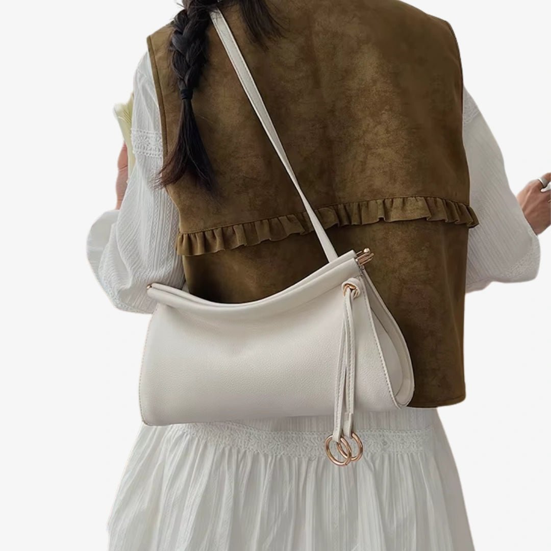 Alma – Vintage Damen Schultertasche mit Bügelverschluss - Luftfreiheit