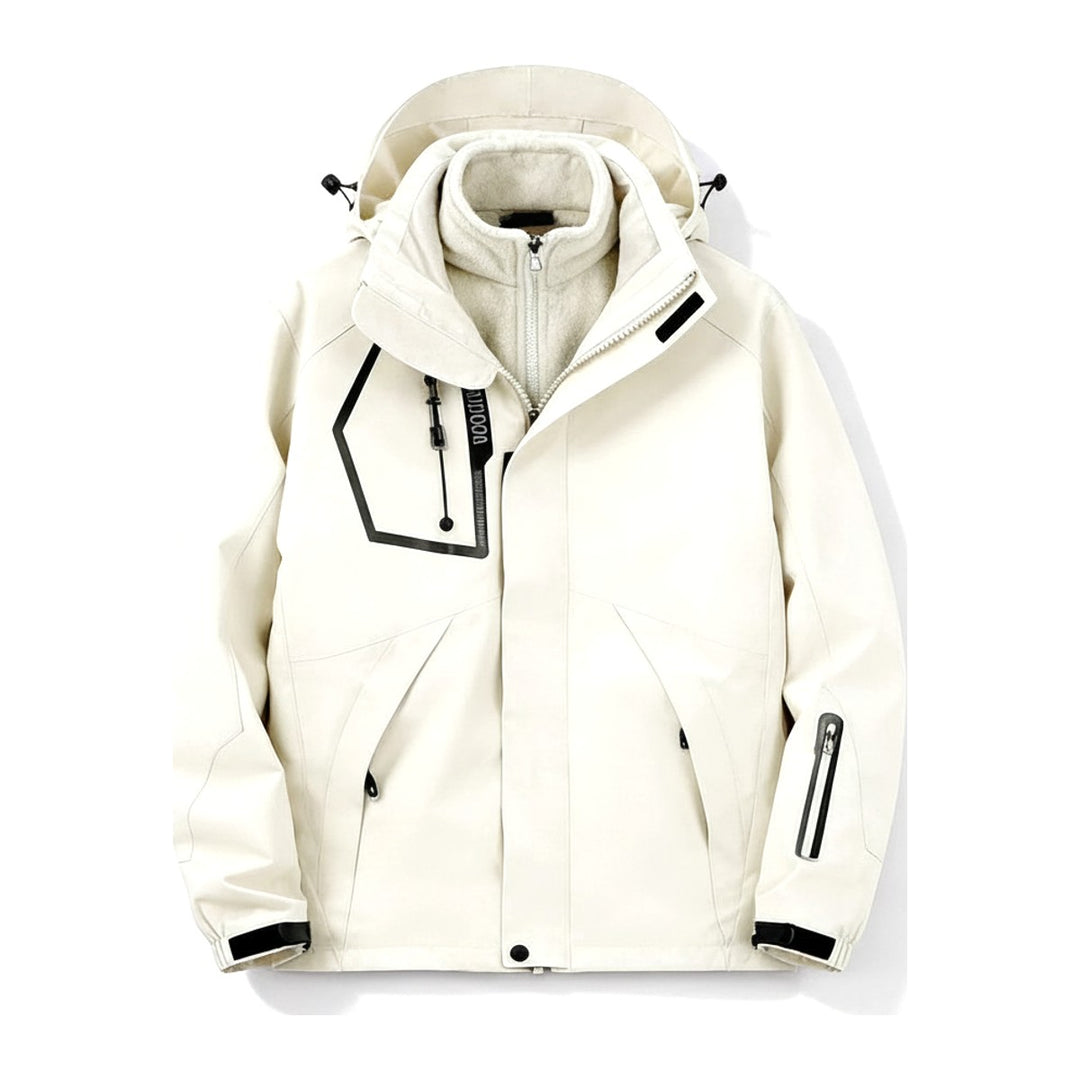 Skijacke Veed – Skijacken Damen in weiss – Vorderansicht
