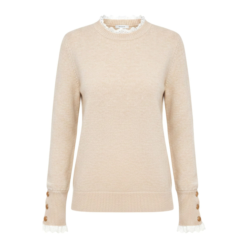 Ade – Pullover Damen in beige – Vorderansicht