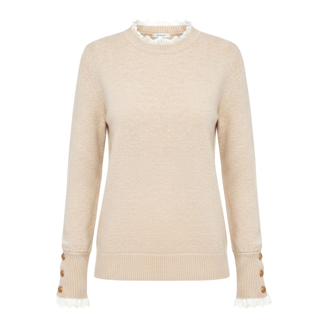 Ade – Pullover Damen in beige – Vorderansicht