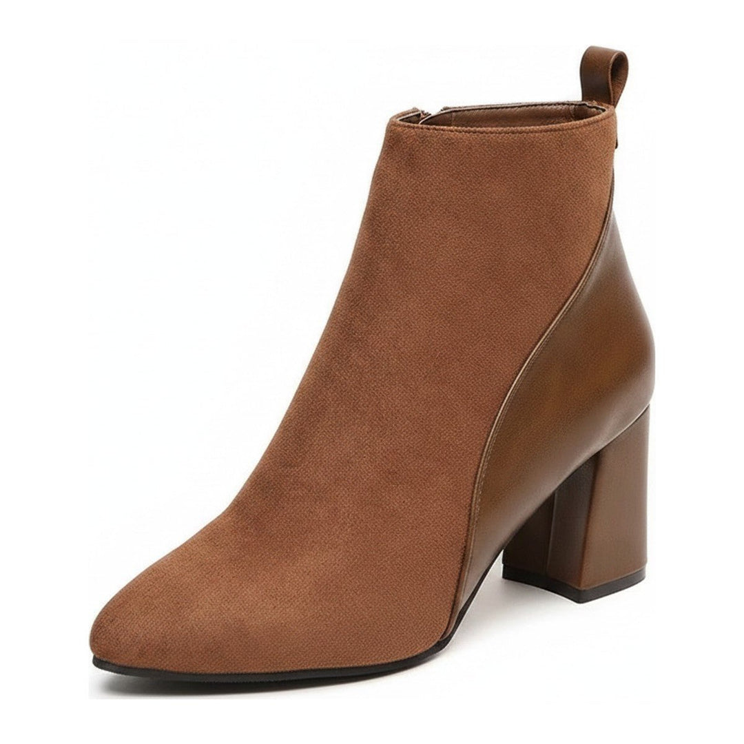 Bay – Stiefeletten aus Leder mit Blockabsatz - Luftfreiheit
