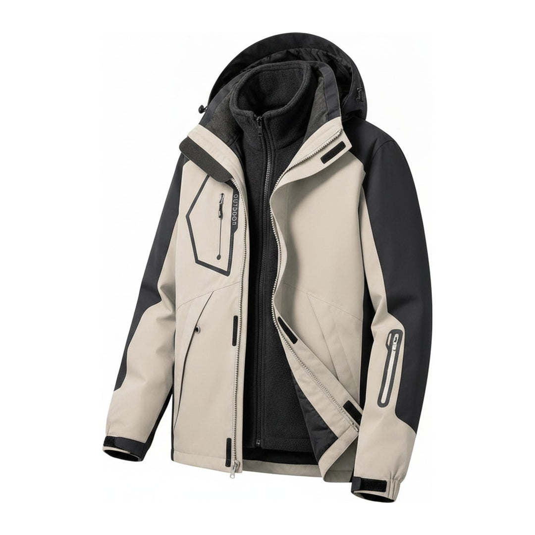Skijacke Veed – Skijacken Damen in khaki – Seitenansicht