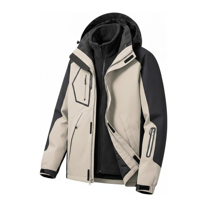 Skijacke Veed – Skijacken Damen in khaki – Seitenansicht