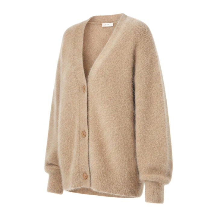 Nie – Strickjacken Damen in wüstenbeige – Seitenansicht
