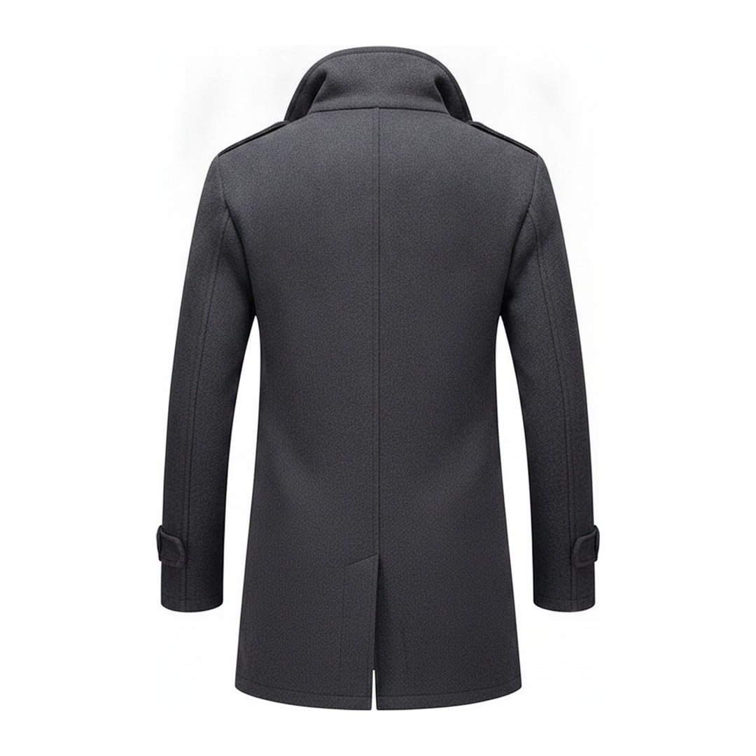 Tom – Dufflecoats Herren in grau – Rückansicht