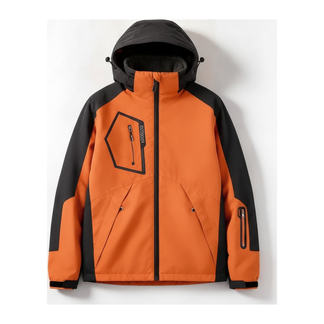 Skijacke Raincoat – Windbreaker Herren in orange – Vorderansicht