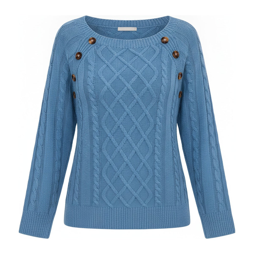 Gem – Pullover Damen in blau – Vorderansicht