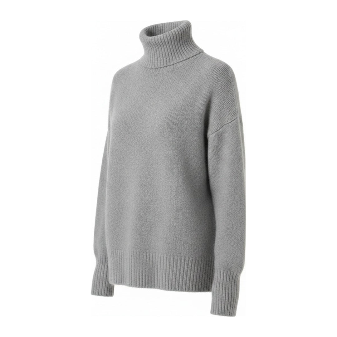 Ebi – Rollkragenpullover Damen in grau – Seitenansicht