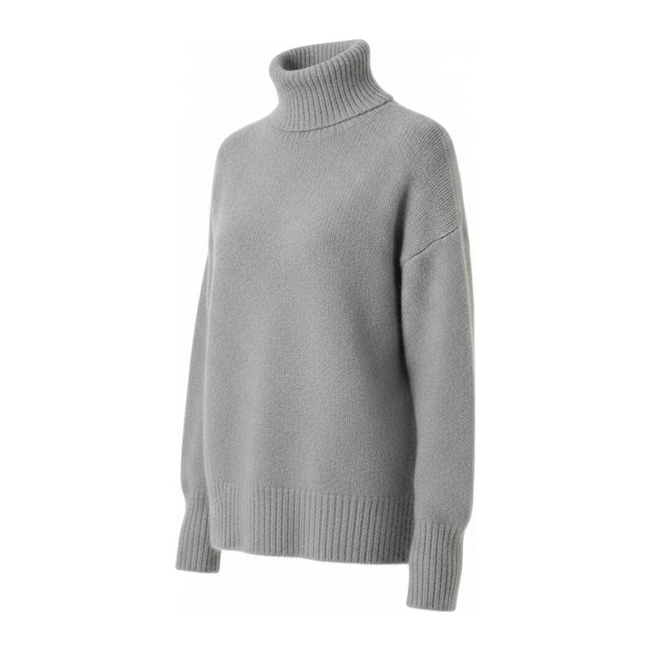 Ebi – Rollkragenpullover Damen in grau – Seitenansicht