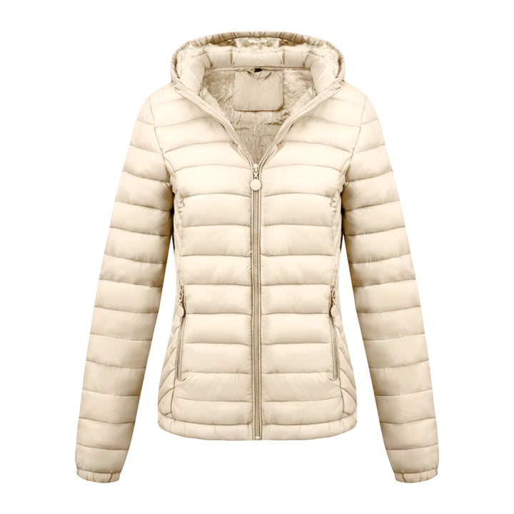 Kaja – Steppjacken Damen in beige – Seitenansicht