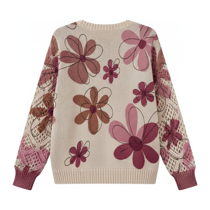 Gaby – Pullover Damen in rosa – Rückansicht