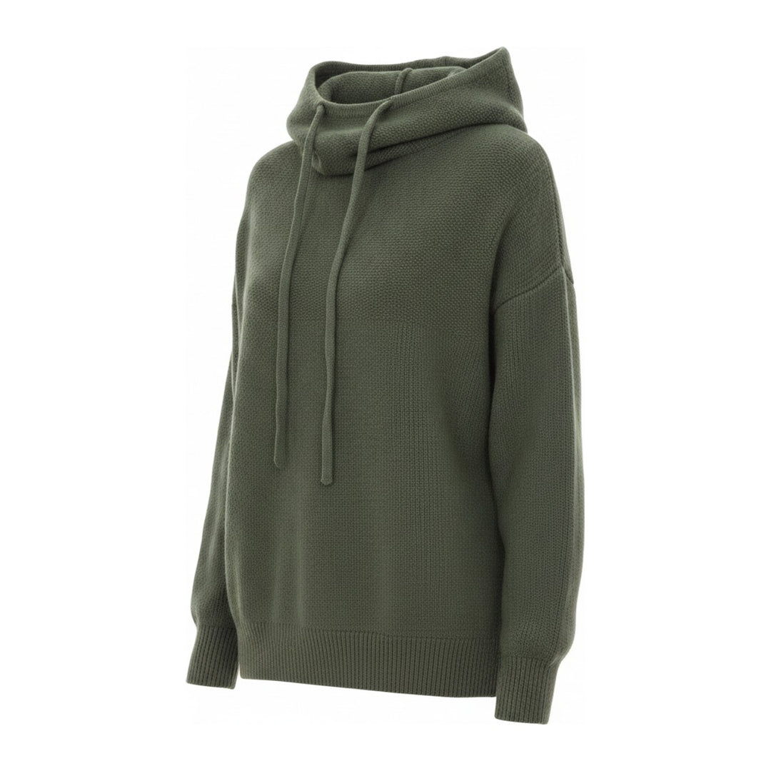 Mely – Kapuzenpullover Damen in grün – Seitenansicht