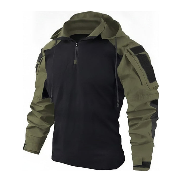 Taktische – Zip-Hoodies Herren in armeegrün – Seitenansicht