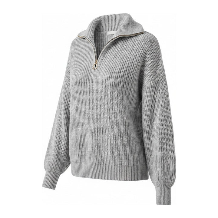 Ves – Pullover Damen in grau – Seitenansicht