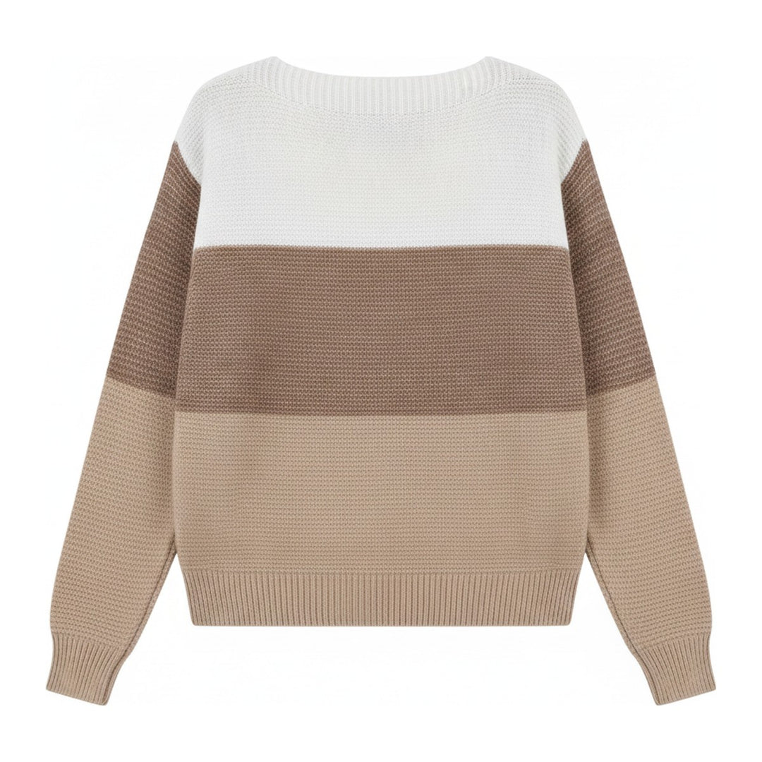 Leni – Pullover Damen in braun – Rückansicht