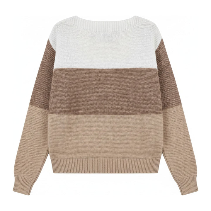 Leni – Pullover Damen in braun – Rückansicht