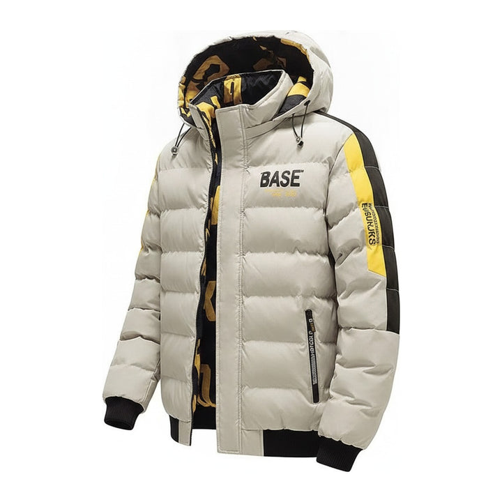 Base – Steppjacken Herren in beige – Seitenansicht