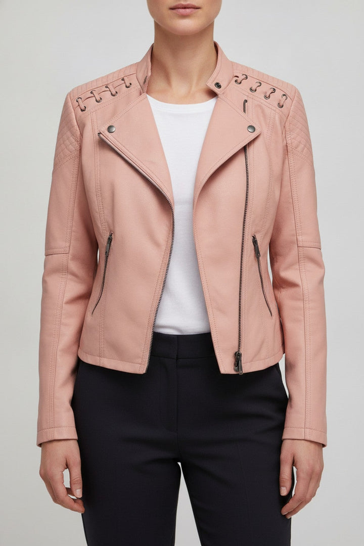 Drez – Lederjacke mit gesteppten Schultern - Luftfreiheit