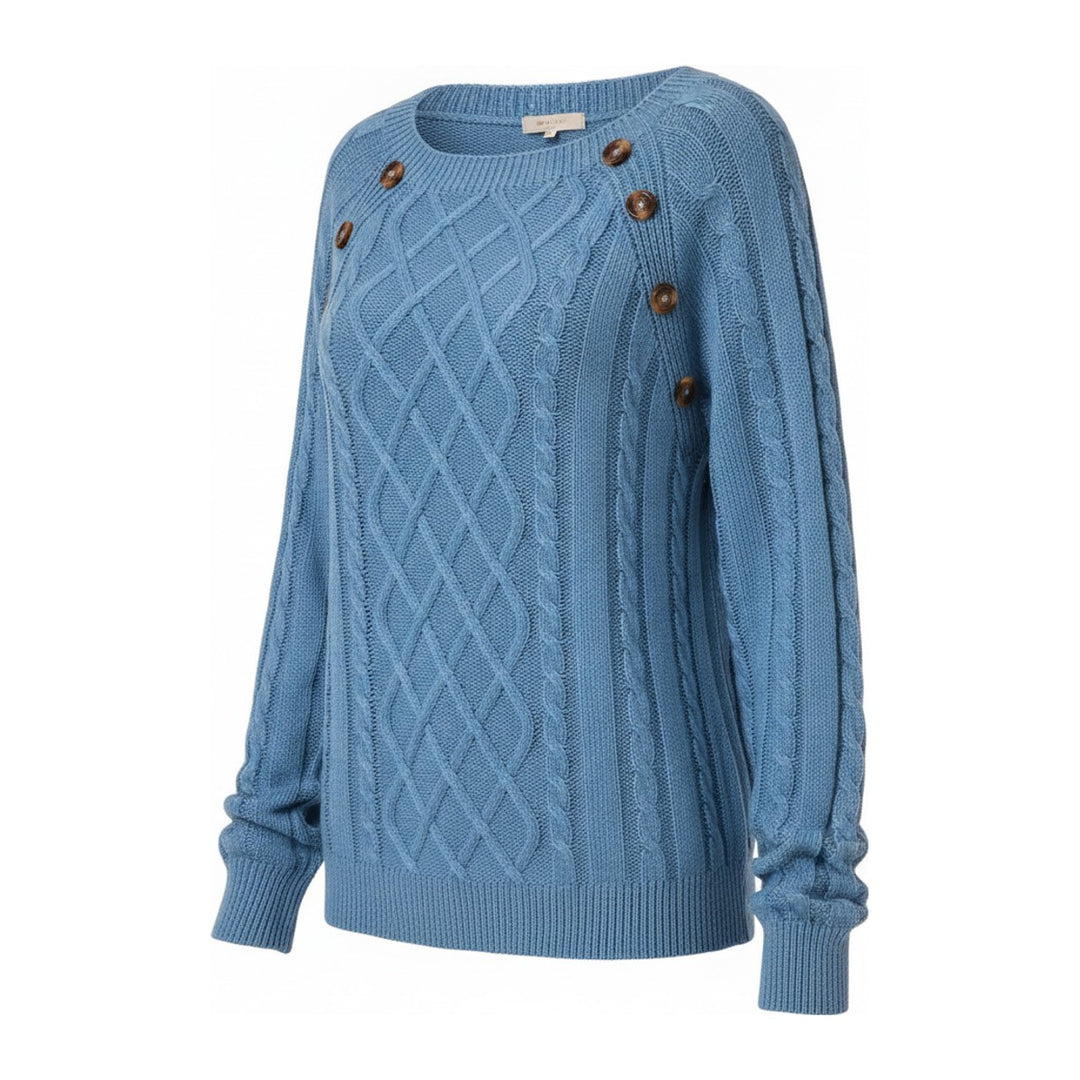 Gem – Pullover Damen in blau – Seitenansicht