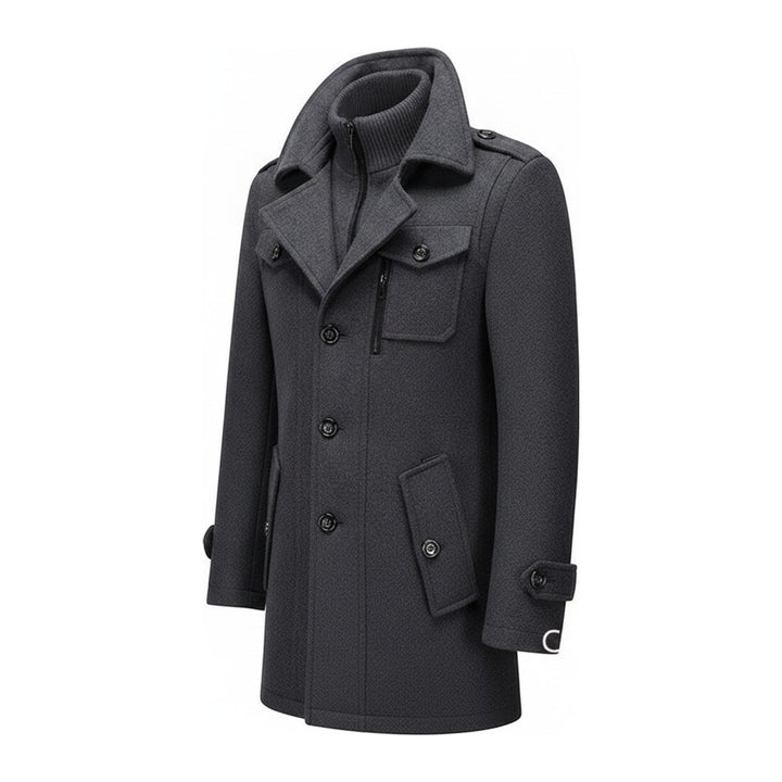 Tom – Dufflecoats Herren in grau – Seitenansicht