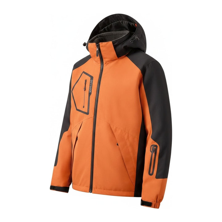 Skijacke Veed – Skijacken Damen in orange – Seitenansicht