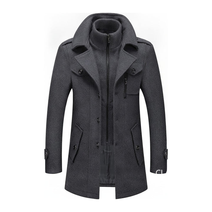 Tom – Dufflecoats Herren in grau – Vorderansicht
