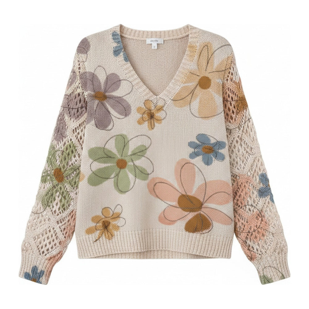 Gaby – Pullover Damen in beige – Vorderansicht