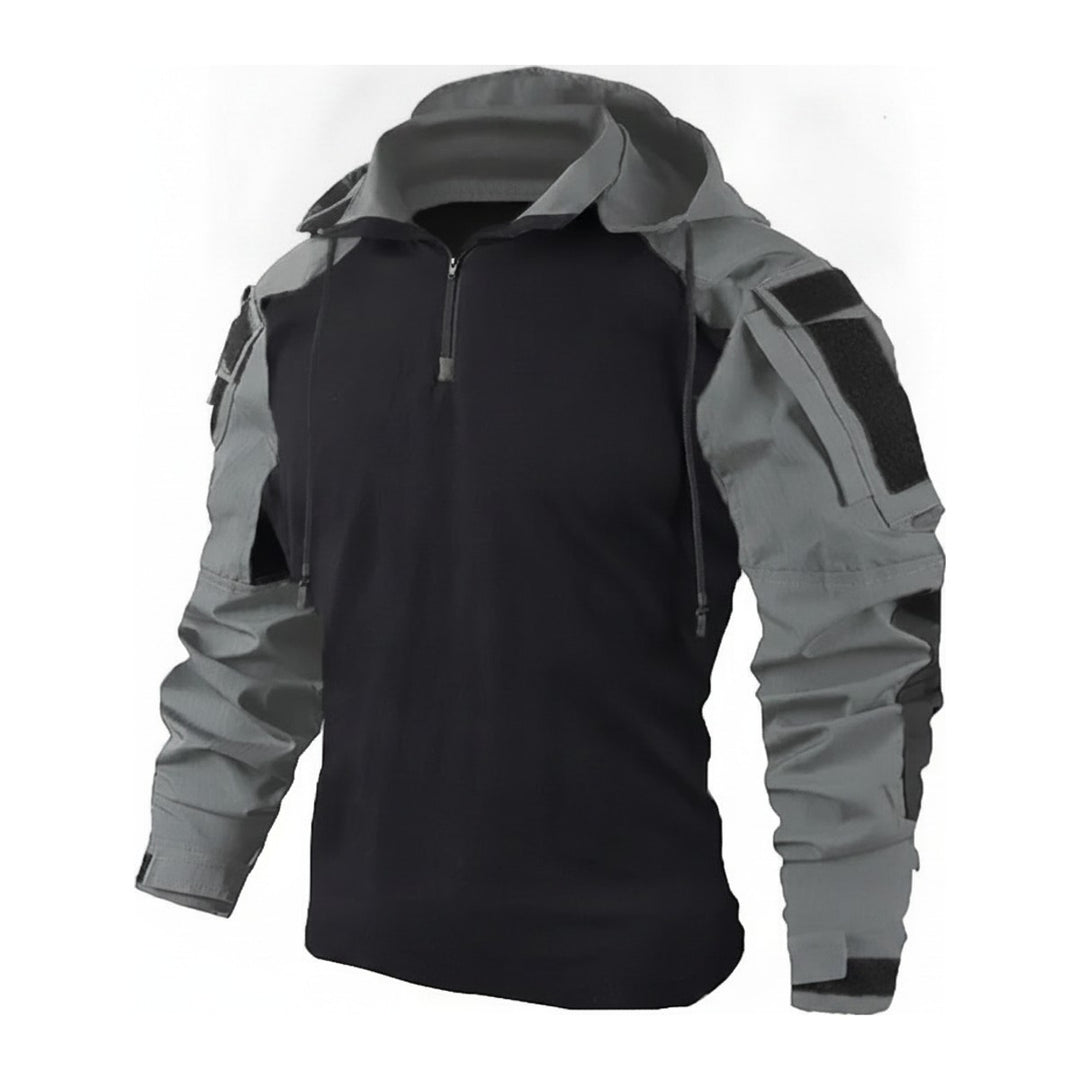 Taktische – Zip-Hoodies Herren in grau – Seitenansicht