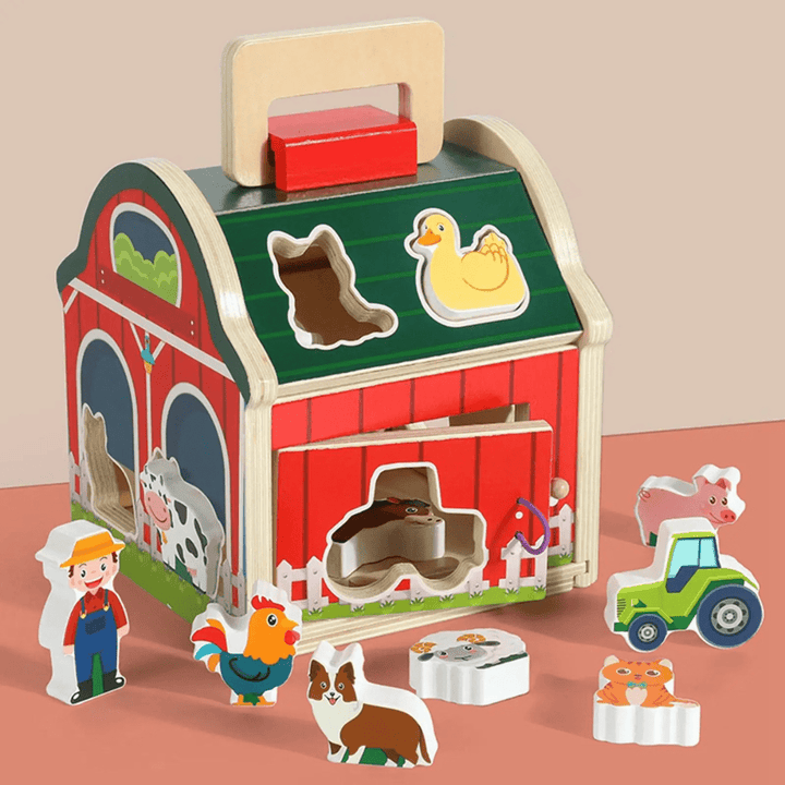 Farm Bau™ – Formspaß und Bauernhof - Sortierspiel aus Holz - Luftfreiheit